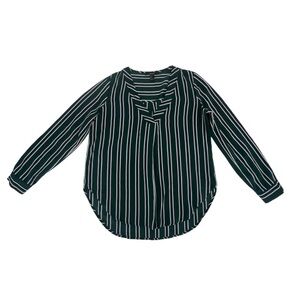 Forever 21 Striped Long Sleeve V-Neck Blouse Size Medium Women’s
